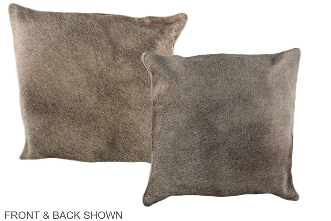 Taupe 16"x16" Brazilian Cowhide Pillow #A35751 by Hudson Hides