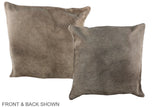 Taupe 16"x16" Brazilian Cowhide Pillow #A35751 by Hudson Hides