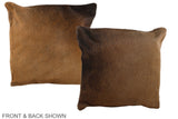 Chocolate 16"x16" Brazilian Cowhide Pillow #A35753 by Hudson Hides