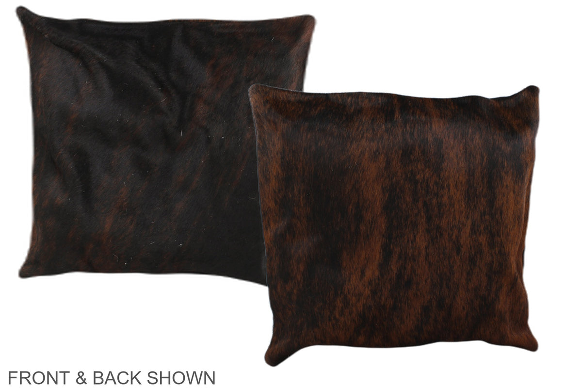 Dark Brindle Cowhide Pillow #A35756