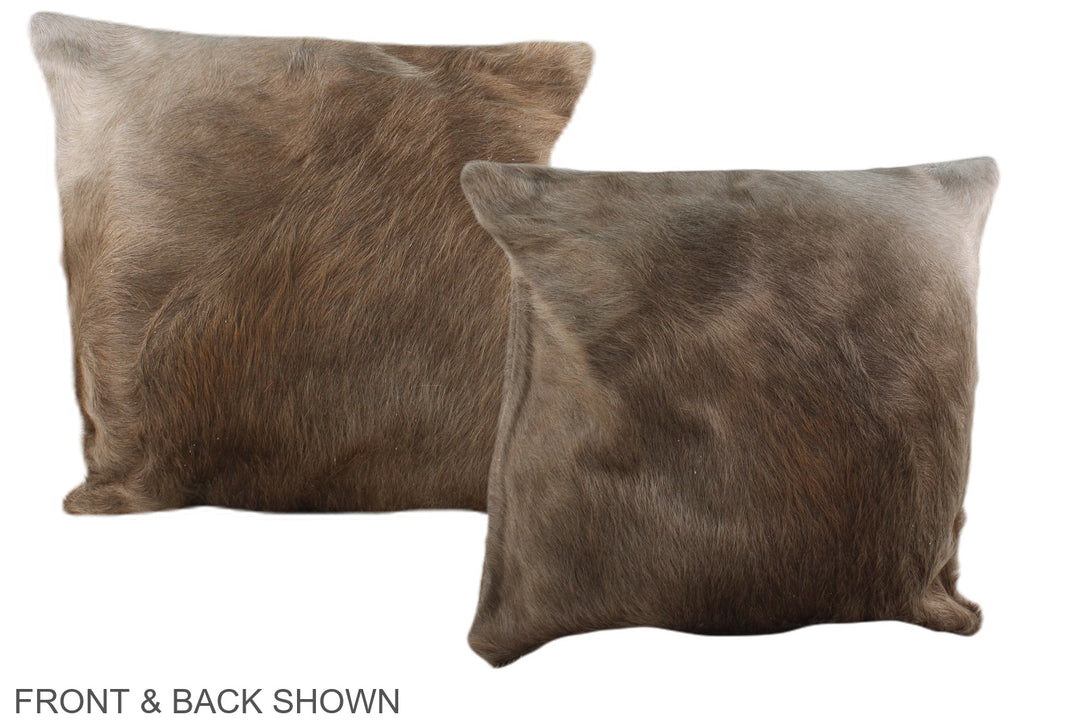 Champagne 16"x16" Brazilian Cowhide Pillow #A35762 by Hudson Hides