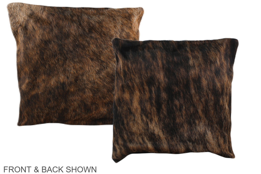 Dark Brindle 16"x16" Brazilian Cowhide Pillow #A35764 by Hudson Hides