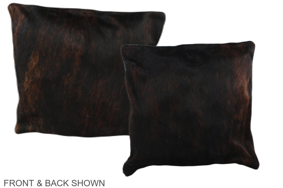 Dark Brindle 16"x16" Brazilian Cowhide Pillow #A35767 by Hudson Hides