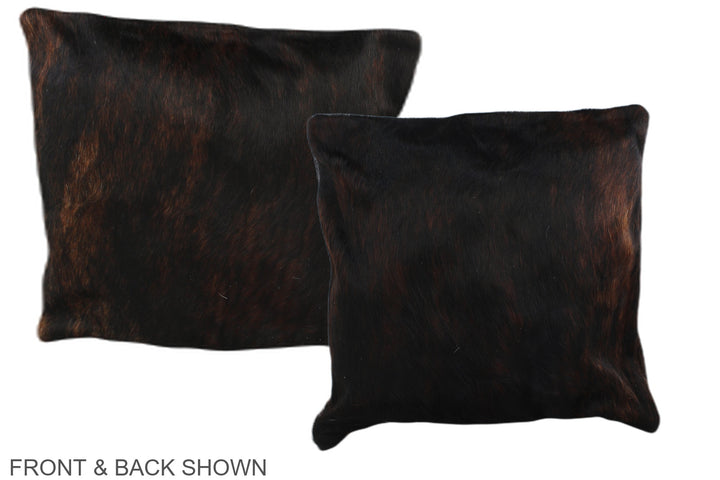 Dark Brindle 16"x16" Brazilian Cowhide Pillow #A35767 by Hudson Hides