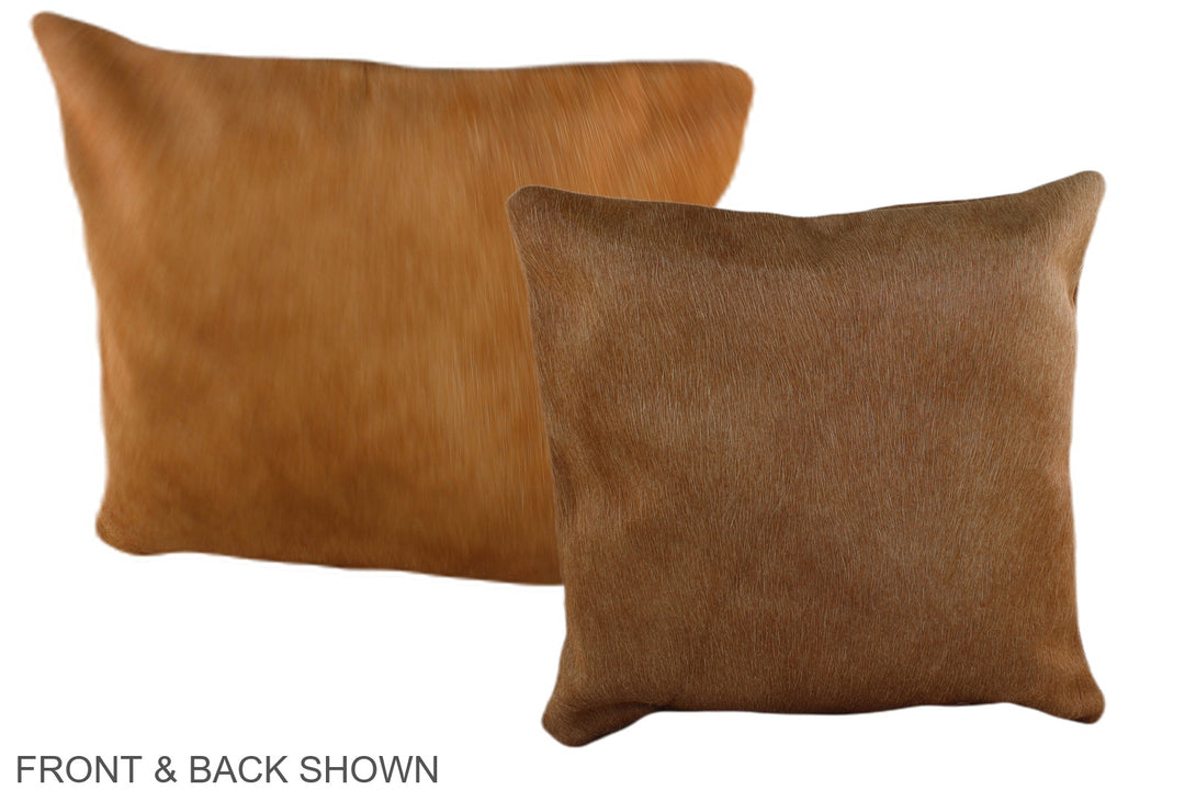 Solid Brown 16"x16" Brazilian Cowhide Pillow #A35768 by Hudson Hides