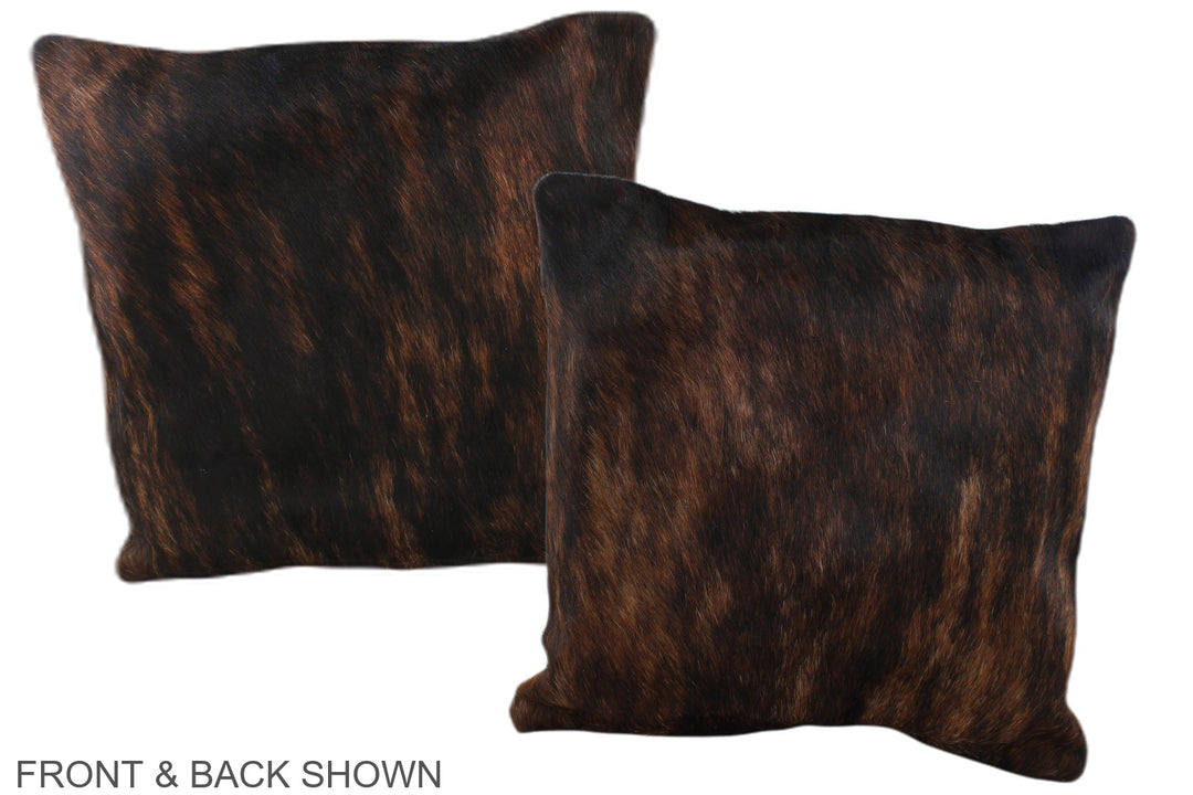 Dark Brindle 16"x16" Brazilian Cowhide Pillow #A35772 by Hudson Hides