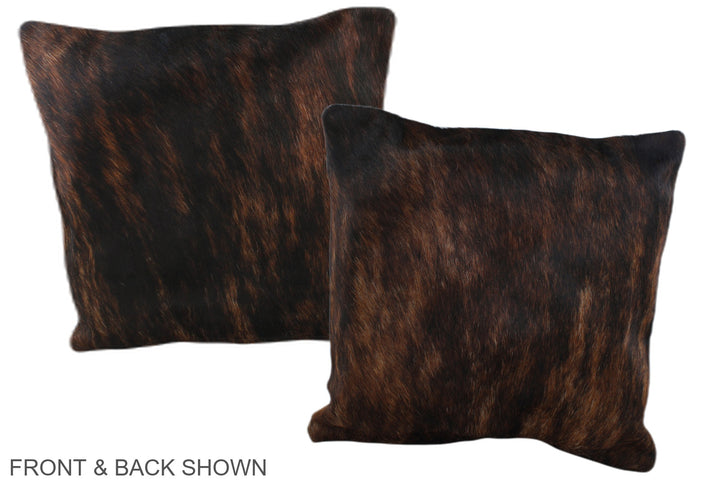 Dark Brindle 16"x16" Brazilian Cowhide Pillow #A35772 by Hudson Hides