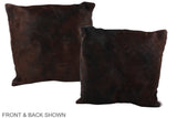 Dark Brindle 16"x16" Brazilian Cowhide Pillow #A35775 by Hudson Hides