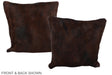 Brown with Red 16"x16" Brazilian Cowhide Pillow #A35778 by Hudson Hides