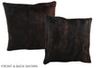 Dark Brindle 16"x16" Brazilian Cowhide Pillow #A35780 by Hudson Hides
