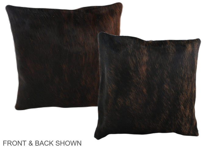 Dark Brindle 16"x16" Brazilian Cowhide Pillow #A35780 by Hudson Hides