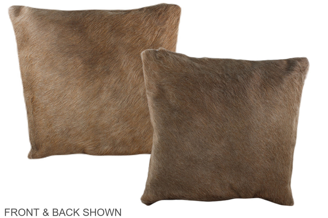 Taupe 16"x16" Brazilian Cowhide Pillow #A35781 by Hudson Hides