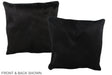 Solid Black 16"x16" Brazilian Cowhide Pillow #A35785 by Hudson Hides