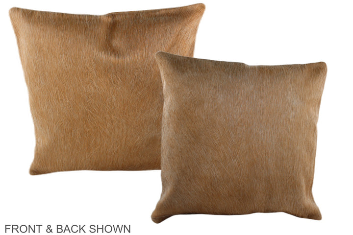 Solid Brown 16"x16" Brazilian Cowhide Pillow #A35788 by Hudson Hides