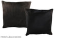 Solid Black 16"x16" Brazilian Cowhide Pillow #A35789 by Hudson Hides
