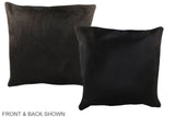 Solid Black 16"x16" Brazilian Cowhide Pillow #A35789 by Hudson Hides