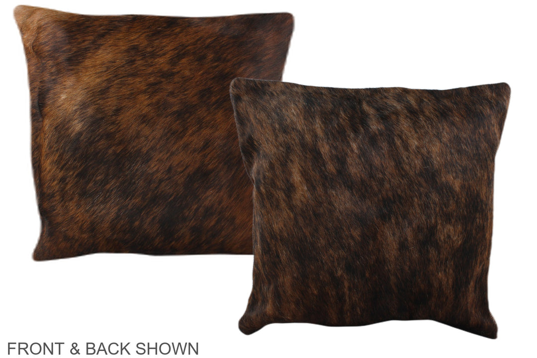 Dark Brindle 16"x16" Brazilian Cowhide Pillow #A35794 by Hudson Hides
