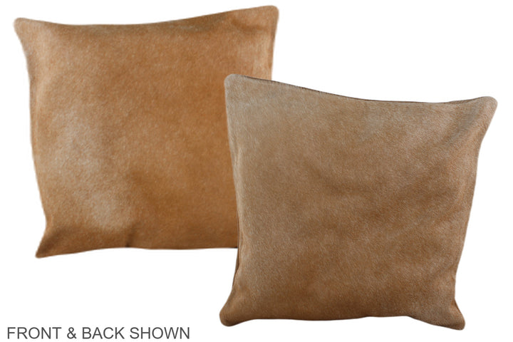 Solid Brown 16"x16" Brazilian Cowhide Pillow #A35796 by Hudson Hides