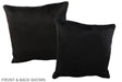 Solid Black 16"x16" Brazilian Cowhide Pillow #A35797 by Hudson Hides