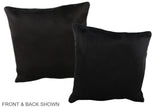 Solid Black 16"x16" Brazilian Cowhide Pillow #A35797 by Hudson Hides