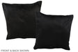Solid Black 16"x16" Brazilian Cowhide Pillow #A35799 by Hudson Hides