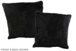 Solid Black 16"x16" Brazilian Cowhide Pillow #A35802 by Hudson Hides