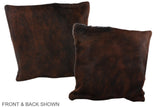 Dark Brindle 16"x16" Brazilian Cowhide Pillow #A35804 by Hudson Hides