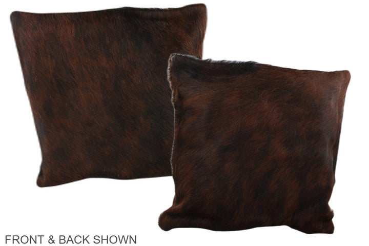 Dark Brindle 16"x16" Brazilian Cowhide Pillow #A35804 by Hudson Hides