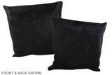 Solid Black 16"x16" Brazilian Cowhide Pillow #A35814 by Hudson Hides
