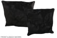 Solid Black 16"x16" Brazilian Cowhide Pillow #A35821 by Hudson Hides
