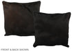 Solid Black 16"x16" Brazilian Cowhide Pillow #A35825 by Hudson Hides