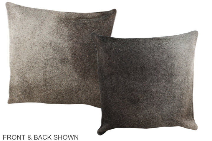 Grey with Beige 16"x16" Brazilian Cowhide Pillow #A35828 by Hudson Hides