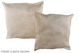 Champagne 16"x16" Brazilian Cowhide Pillow #A35830 by Hudson Hides