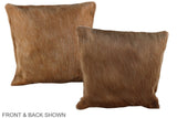 Solid Brown 16"x16" Brazilian Cowhide Pillow #A35838 by Hudson Hides