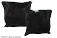 Solid Black 16"x16" Brazilian Cowhide Pillow #A35840 by Hudson Hides