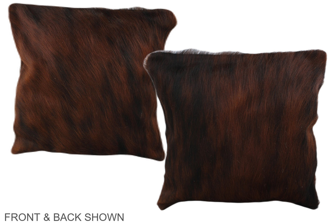 Dark Brindle 16"x16" Brazilian Cowhide Pillow #A35842 by Hudson Hides