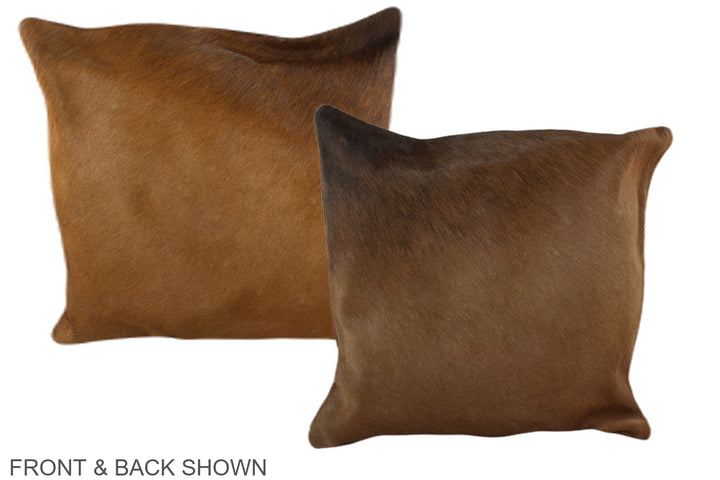 Chocolate 16"x16" Brazilian Cowhide Pillow #A35845 by Hudson Hides