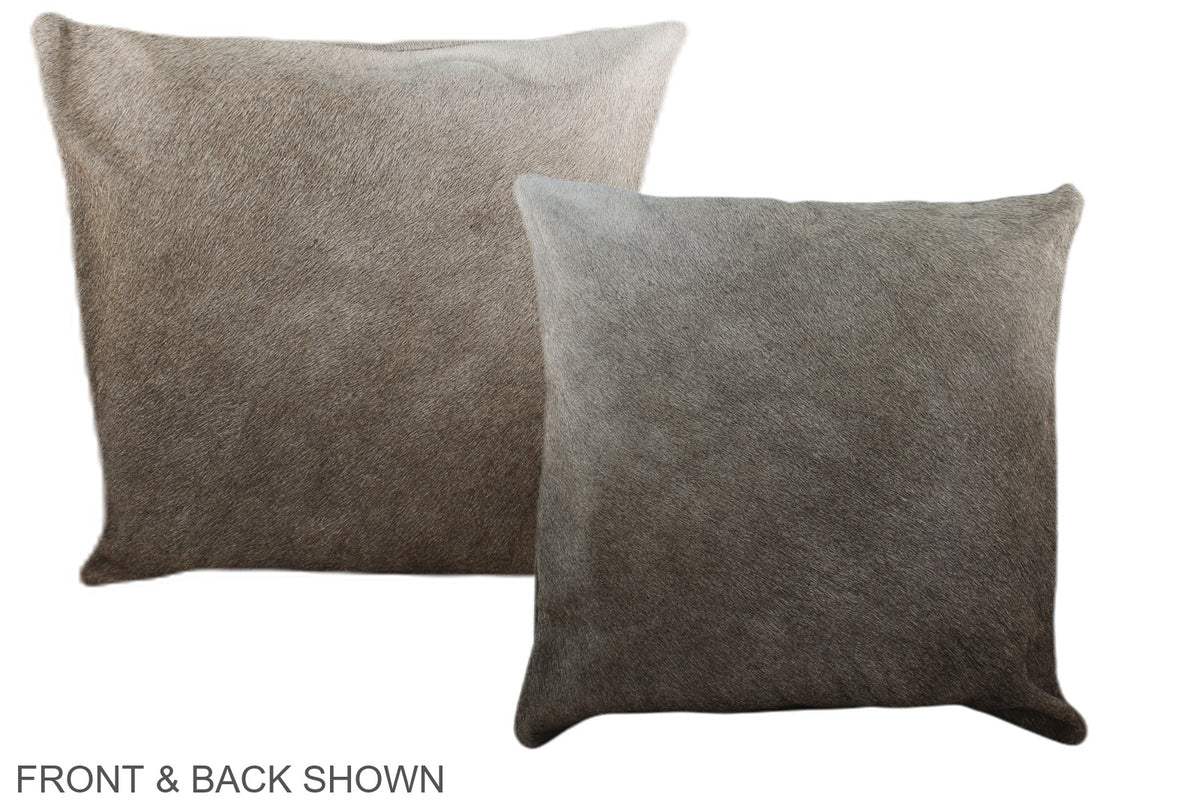 Grey with Beige Cowhide Pillow #A35847