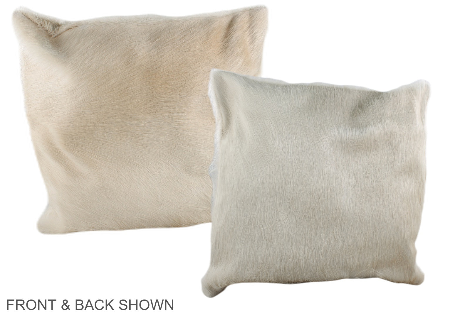Solid White Cowhide Pillow #A35848
