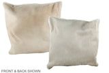 Solid White 16"x16" Brazilian Cowhide Pillow #A35848 by Hudson Hides