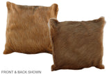 Solid Brown 16"x16" Brazilian Cowhide Pillow #A35849 by Hudson Hides