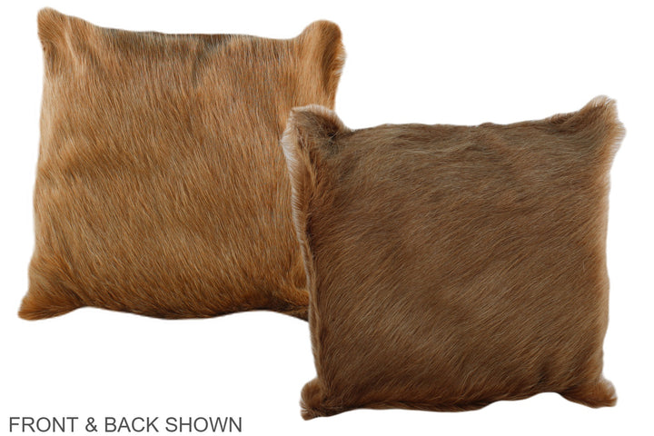 Solid Brown 16"x16" Brazilian Cowhide Pillow #A35849 by Hudson Hides