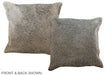 Grey 16"x16" Brazilian Cowhide Pillow #A35850 by Hudson Hides