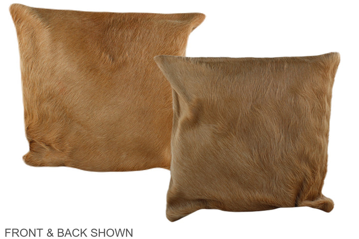 Solid Brown 16"x16" Brazilian Cowhide Pillow #A35855 by Hudson Hides