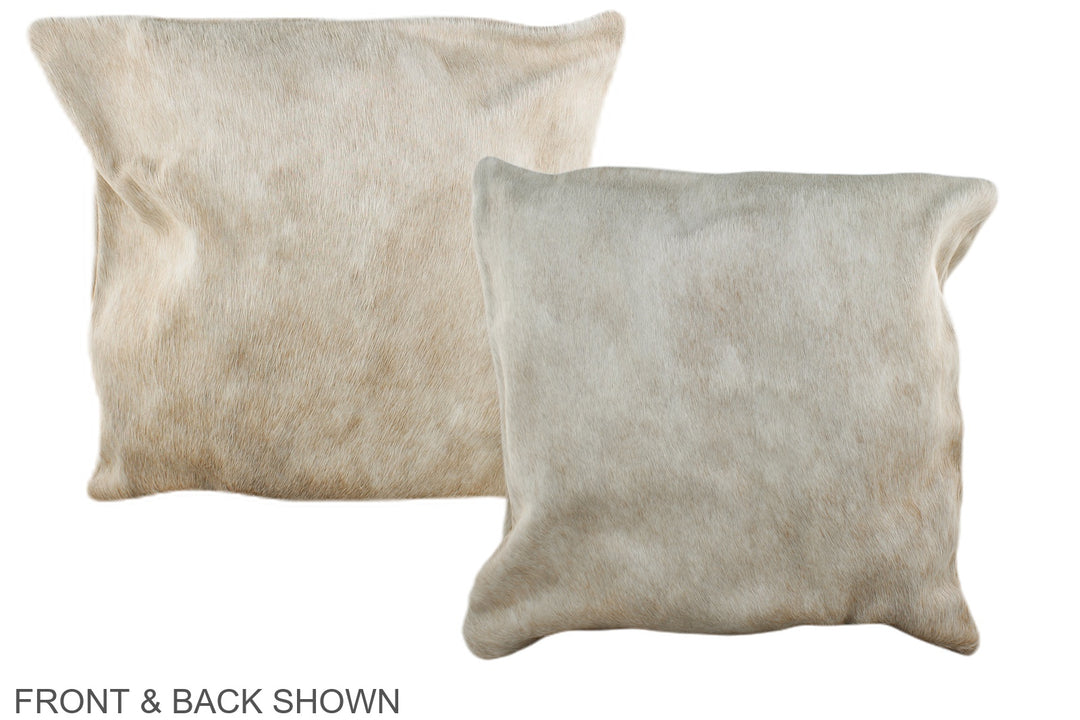 Champagne 16"x16" Brazilian Cowhide Pillow #A35858 by Hudson Hides