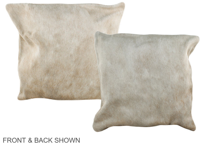 Champagne 16"x16" Brazilian Cowhide Pillow #A35858 by Hudson Hides