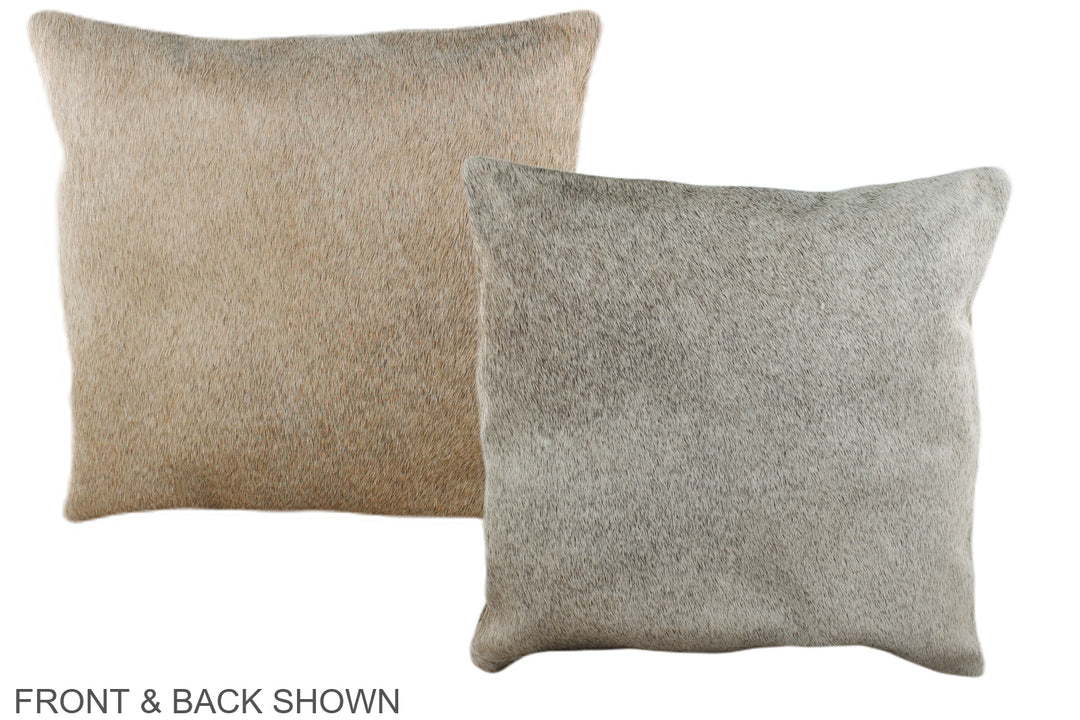 Grey 16"x16" Brazilian Cowhide Pillow #A35861 by Hudson Hides