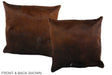 Brown with Red 16"x16" Brazilian Cowhide Pillow #A35862 by Hudson Hides