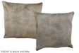 Grey with Beige 16"x16" Brazilian Cowhide Pillow #A35863 by Hudson Hides