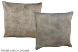 Grey with Beige 16"x16" Brazilian Cowhide Pillow #A35863 by Hudson Hides